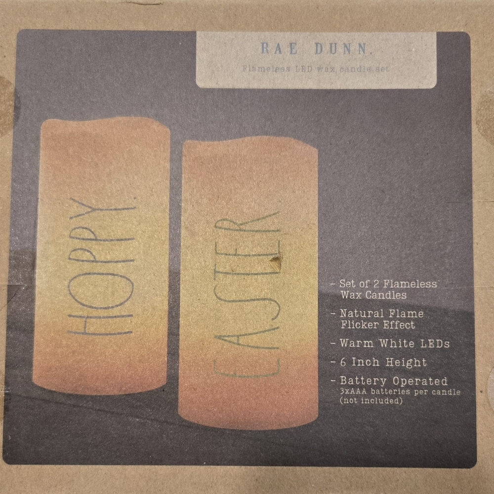 Hoppy Easter LED Wax Candle Set By Rae Dunn - Picture 2 of 6